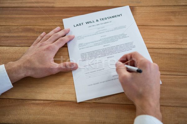Businessman filling last will and testament form Stock photo © wavebreak_media