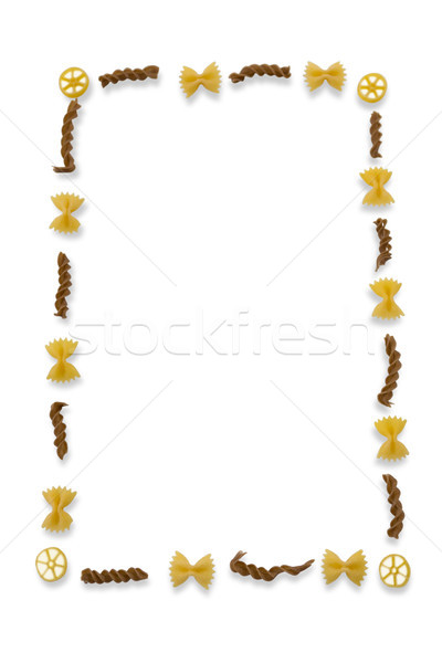 Various pasta arranged on white background Stock photo © wavebreak_media