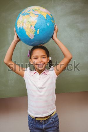 Cunoştinţe albastru glob fericit copil colegiu Imagine de stoc © wavebreak_media