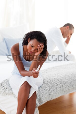 Couple on bed having an argument Stock photo © wavebreak_media