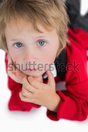 Aranyos fiatal srác kék szemek közelkép portré gyermek Stock fotó © wavebreak_media