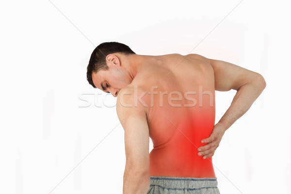 Back view of man suffering from back pain Stock photo © wavebreak_media