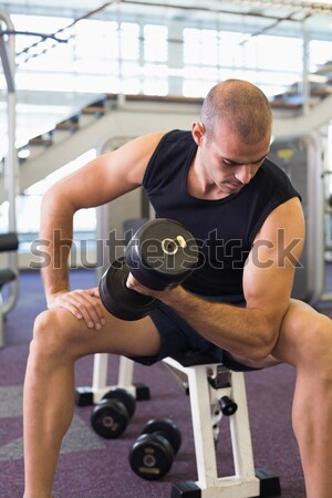 Composite image of man working out in gym Stock photo © wavebreak_media