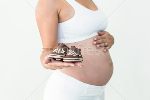 беременная женщина белый обувь женщины Сток-фото © wavebreak_media