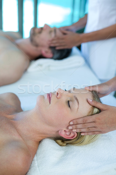 Stockfoto: Vrouw · hoofd · massage · masseur · spa · schoonheid