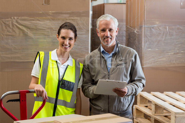 Portrait of manager and worker are smiling and posing  Stock photo © wavebreak_media