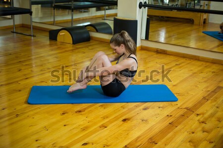 Technician siting on floor and using digital tablet Stock photo © wavebreak_media