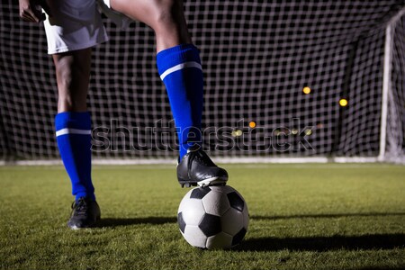 Kobieta piłkarz piłka cyfrowo wygenerowany banderą Zdjęcia stock © wavebreak_media