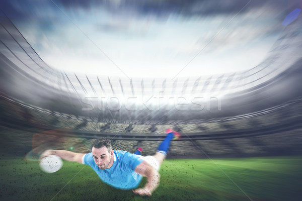 Composite image of rugby player scoring a try Stock photo © wavebreak_media