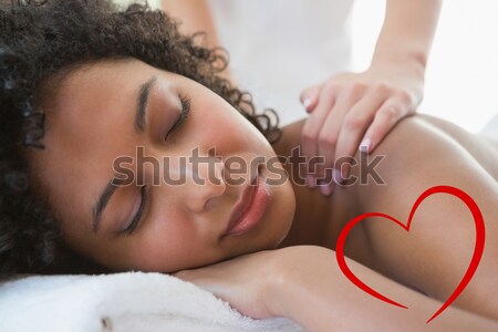 女子 睡眠 床 肖像 面對 商業照片 © wavebreak_media
