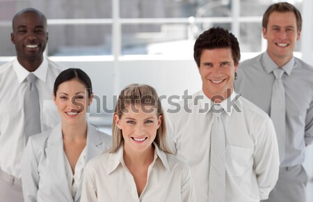 Stockfoto: Business · team · tonen · geest · positiviteit · man