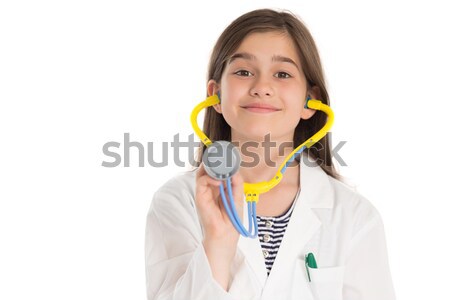 Little girl pretending to be a doctor Stock photo © wavebreak_media