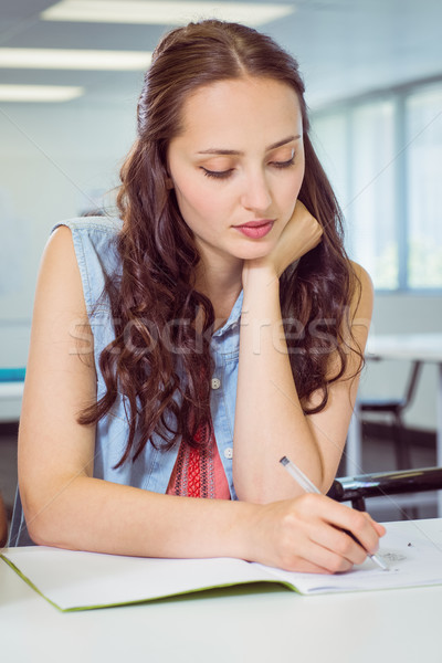 Modă student clasă colegiu femeie Imagine de stoc © wavebreak_media