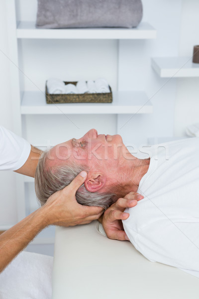 Stock photo: Man receiving head massage 