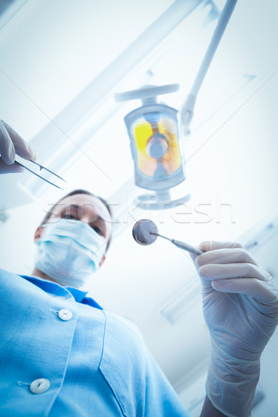 Femeie dentist masca chirurgicala dentar Unelte Imagine de stoc © wavebreak_media