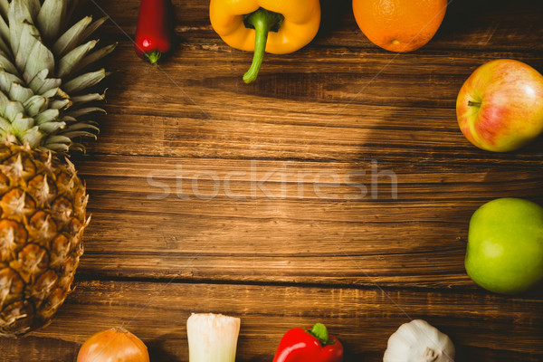 Fruit and veg laid out on table Stock photo © wavebreak_media