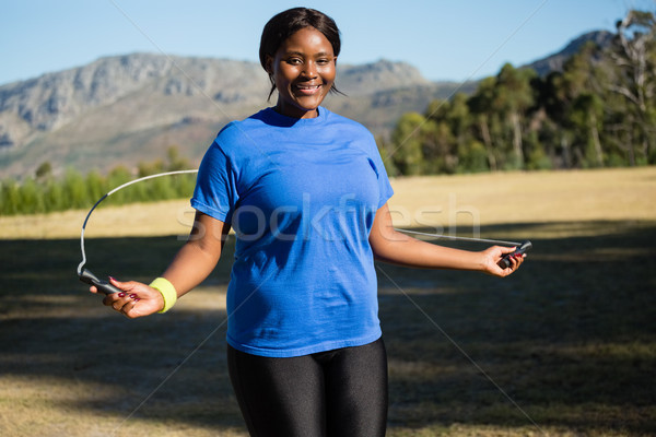соответствовать женщину веревку парка фитнес Сток-фото © wavebreak_media