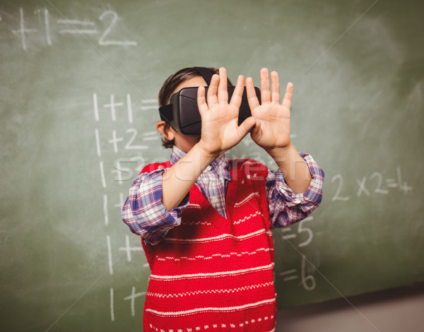 Boy using a virtual reality device Stock photo © wavebreak_media