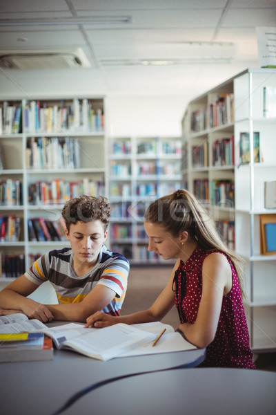 Compiti per casa biblioteca scuola libro bambino Foto d'archivio © wavebreak_media