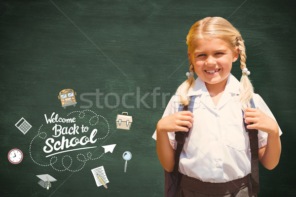 összetett kép aranyos mosolyog kamera iskola Stock fotó © wavebreak_media