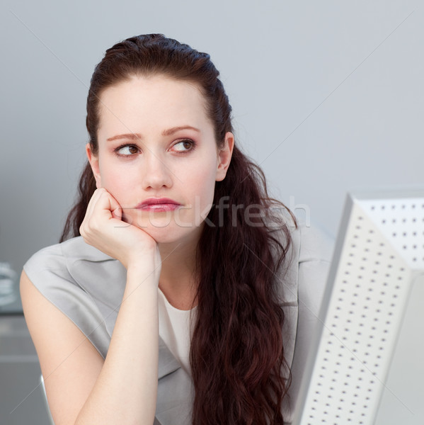 Close-up of a bored businesswoman  Stock photo © wavebreak_media