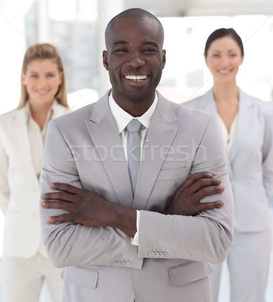 üzleti csapat mutat szellem kifejez pozitivitás üzlet Stock fotó © wavebreak_media