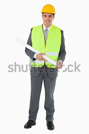 Architect listening to caller against a white background Stock photo © wavebreak_media