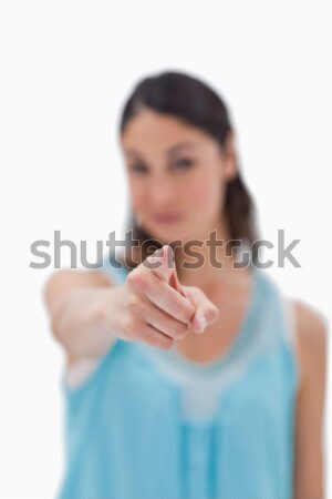 Portrait of a woman with the thumbs up against a white background Stock photo © wavebreak_media