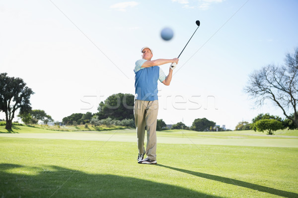 Stock fotó: Golfozó · elvesz · lövés · napos · idő · golfpálya · sport