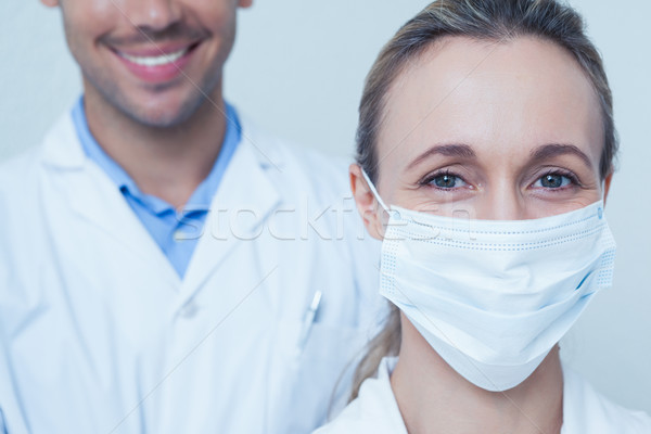 Közelkép portré fogorvosok férfi női nő Stock fotó © wavebreak_media