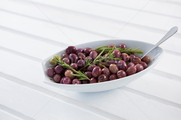 Olives garnished with rosemary Stock photo © wavebreak_media