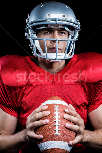 Stockfoto: Vastbesloten · amerikaanse · voetbal · zwarte