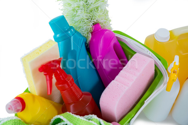 Közelkép takarítószerek vödör divat zöld takarítás Stock fotó © wavebreak_media