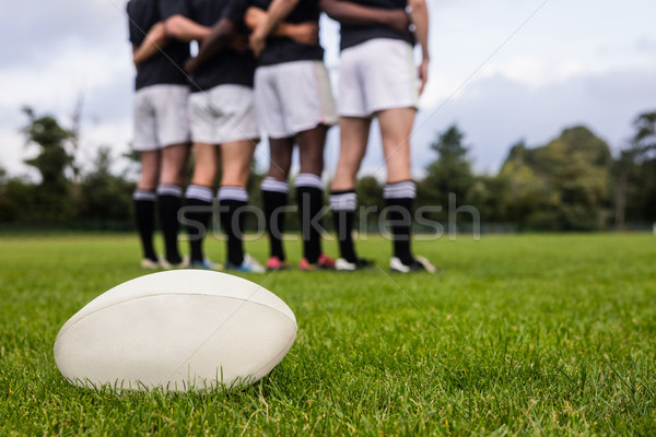 Rugby giocatori piedi insieme match parco Foto d'archivio © wavebreak_media