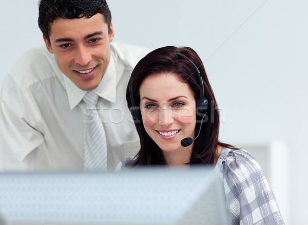 Assertive manager checking his employee's work  Stock photo © wavebreak_media