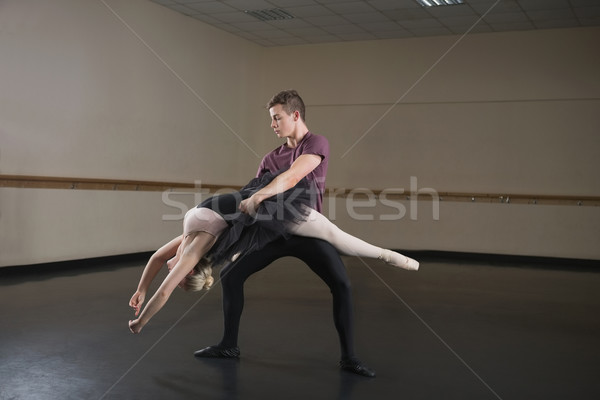 Ballet partners dancing gracefully together Stock photo © wavebreak_media