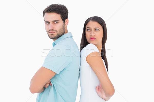 Nieszczęśliwy para nie inny biały Zdjęcia stock © wavebreak_media
