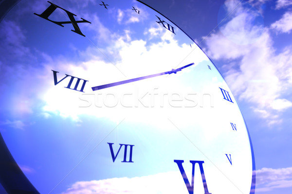 Digitally generated roman numeral clock Stock photo © wavebreak_media