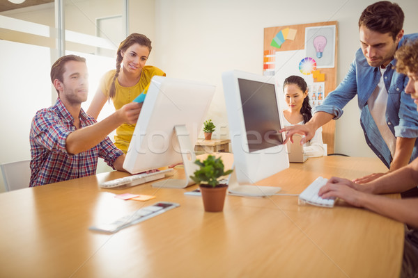 Aufmerksam Business-Team arbeiten Laptops hellen Büro Stock foto © wavebreak_media