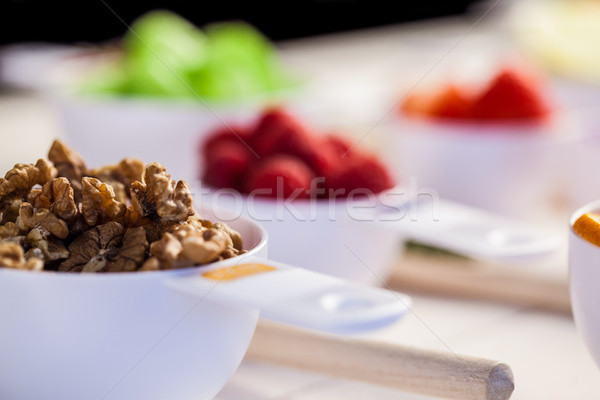 Portion cups of healthy ingredients Stock photo © wavebreak_media