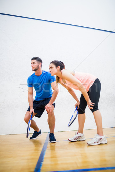 Couple tired after a squash game Stock photo © wavebreak_media