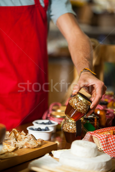 Personal jar counter Markt Business Mann Stock foto © wavebreak_media