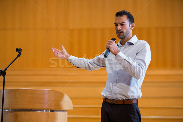 Business executive giving a speech Stock photo © wavebreak_media