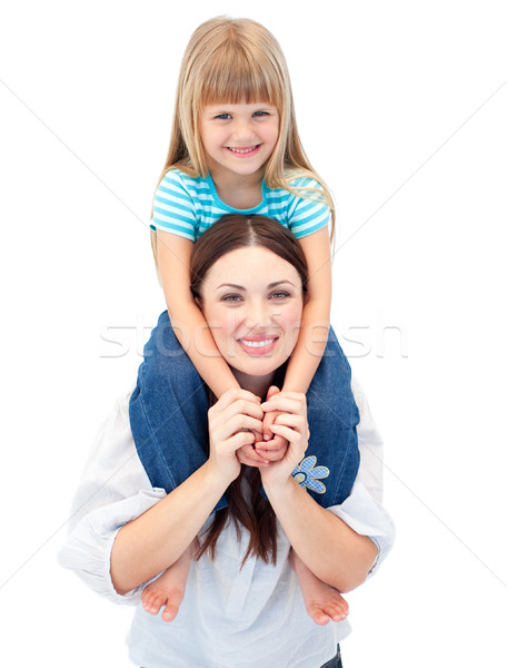 Beatiful Mother Giving Her Daughter A Piggyback Ride Stock photo © wavebreak_media