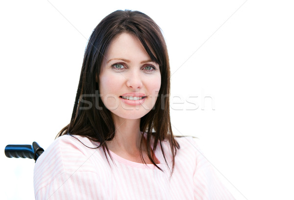 Beautiful female patient sitting in a wheelchair Stock photo © wavebreak_media