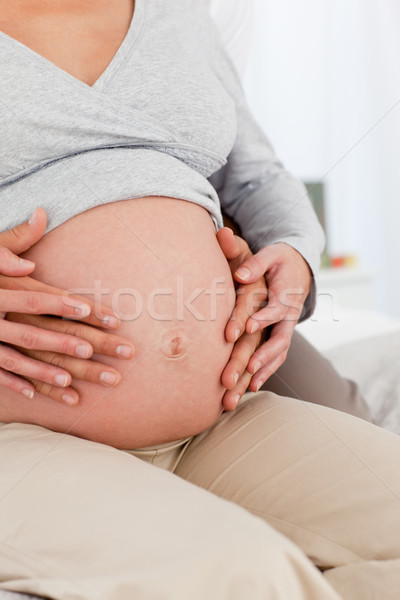 Foto stock: Cerca · futuro · padres · sentimiento · bebé · sesión