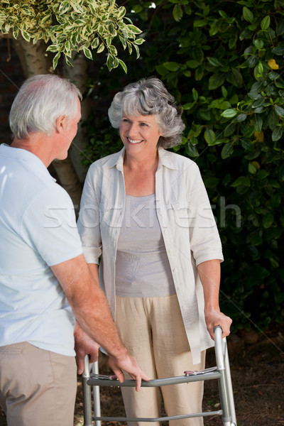 Man with his wife in the garden Stock photo © wavebreak_media