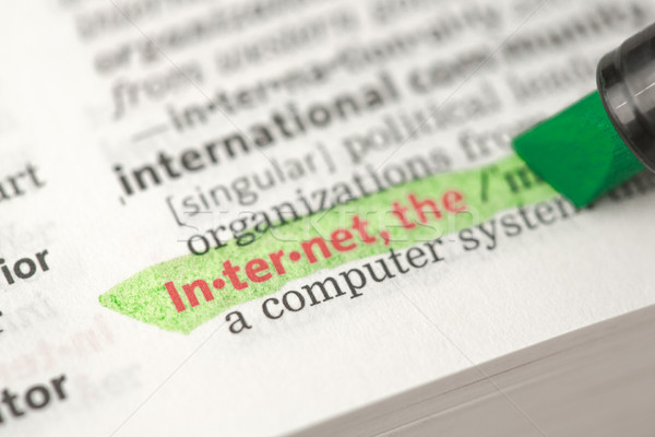 Internet Bestimmung grünen Wörterbuch Informationen Studium Stock foto © wavebreak_media