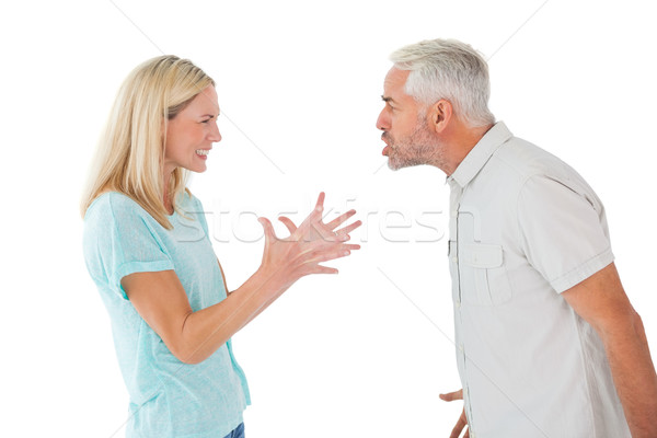 Stock photo: Unhappy couple having an argument 