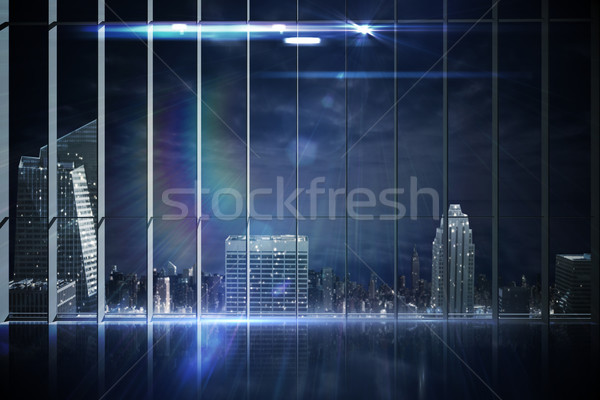 Kantoor City Night digitaal gegenereerde stad kamer Stockfoto © wavebreak_media